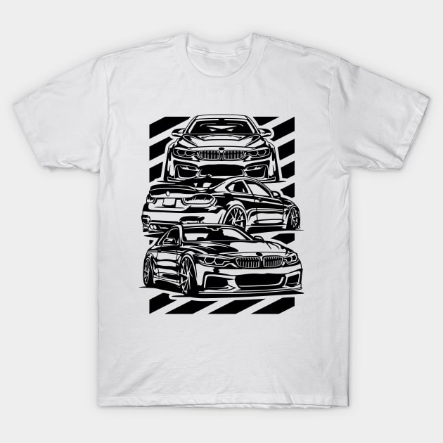 M4 Coupe Stance F82 Germany sport T shirt sticker T-Shirt by dygus